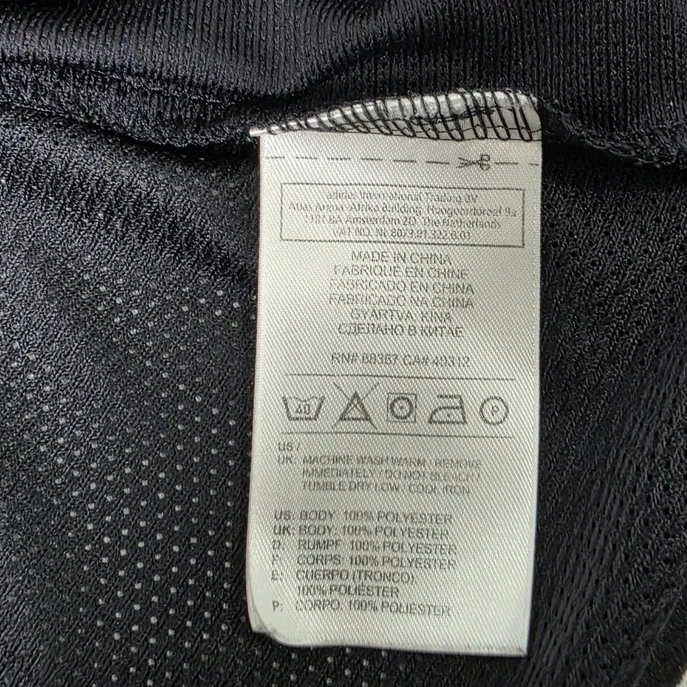 Adidas T-Shirt Men Large Black‎ Active 360 Short Sleeve AZB004 Stripe Athletic